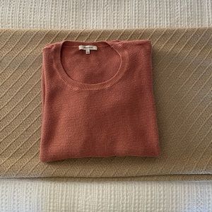 Madewell rust, dusty rose colored sweater, size large.
